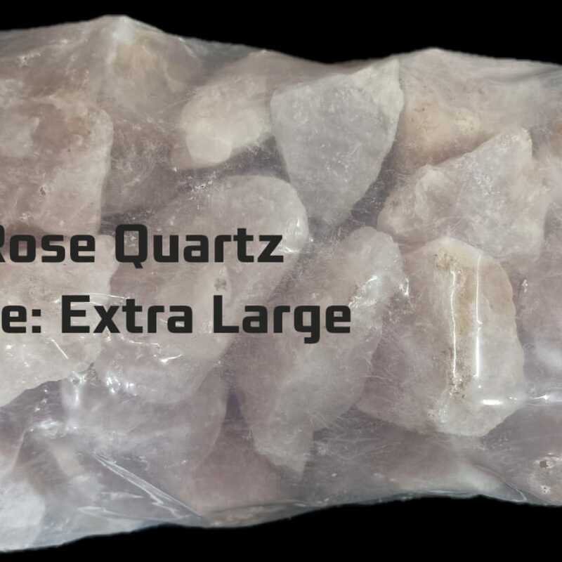 RAW ROSE QUARTZ BAG (X-LARGE)